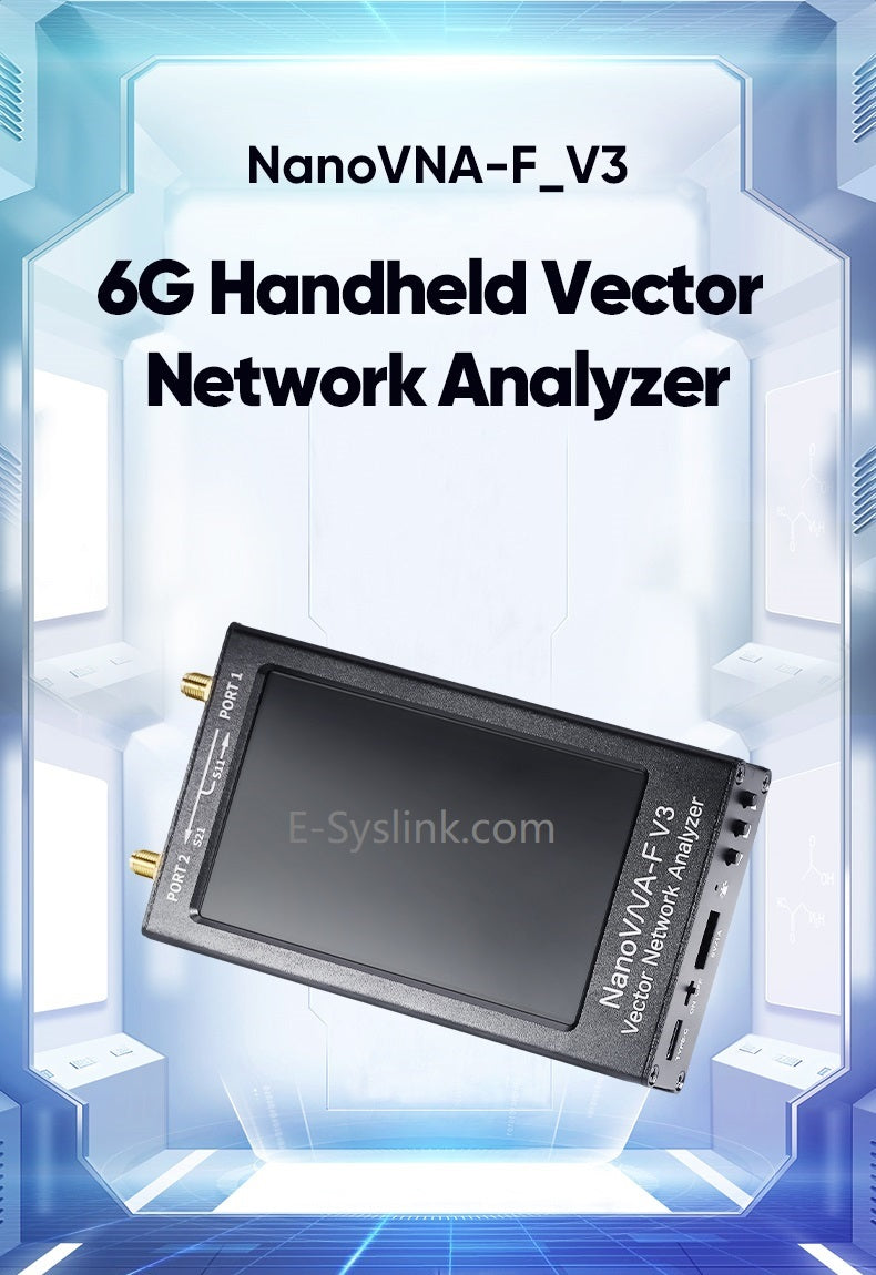 NanoVNA-F V3 4.3 inch 6GHz HF VHF UHF Vector Network Analyzer Antenna Analyzer SWR